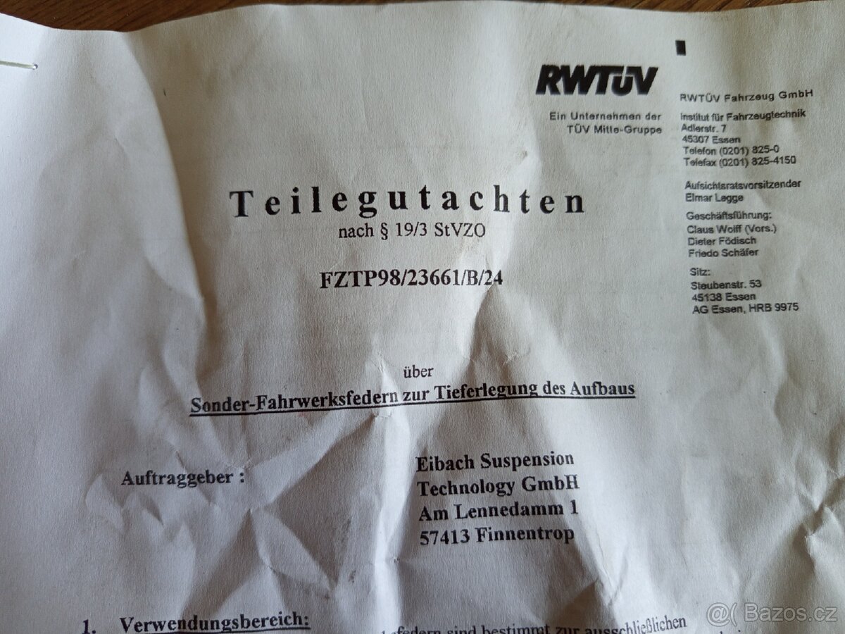 Prodám přední pružiny Eibach Pro-kit Renault Megane I 96-01 - 3