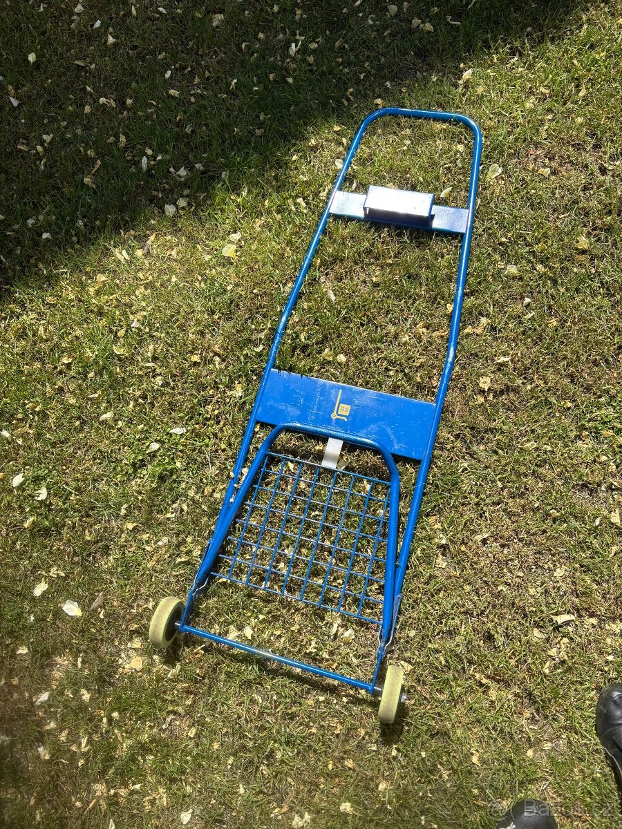 Vozík Ikea na kolečkách skládací modrý - 3