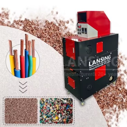 Měděný granulátor kabelů 40 kg/h – mini set (drtič + separát - 3