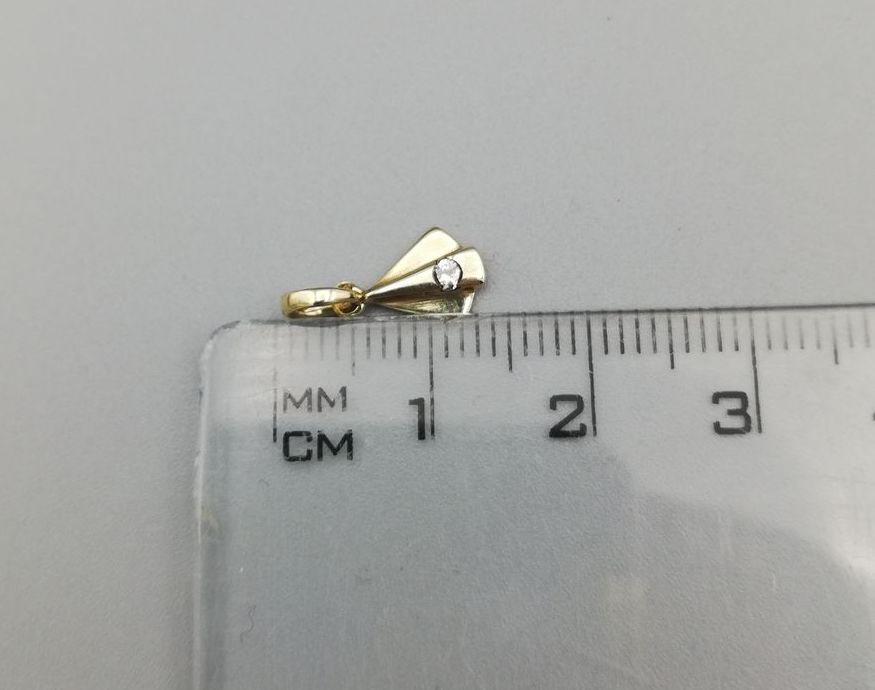 Zlatý přívěsek se zirkonem 0,30g, 14 kt, 585/1000 - 3