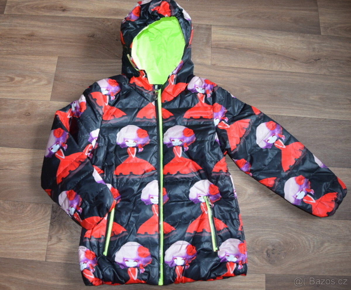 Módní šusťáková dívčí bunda, kabátek vel.128 NOVÁ - 3