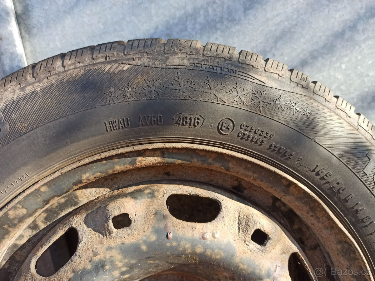 Zimní 165/70 R14 + disky Fabia 2 - 3