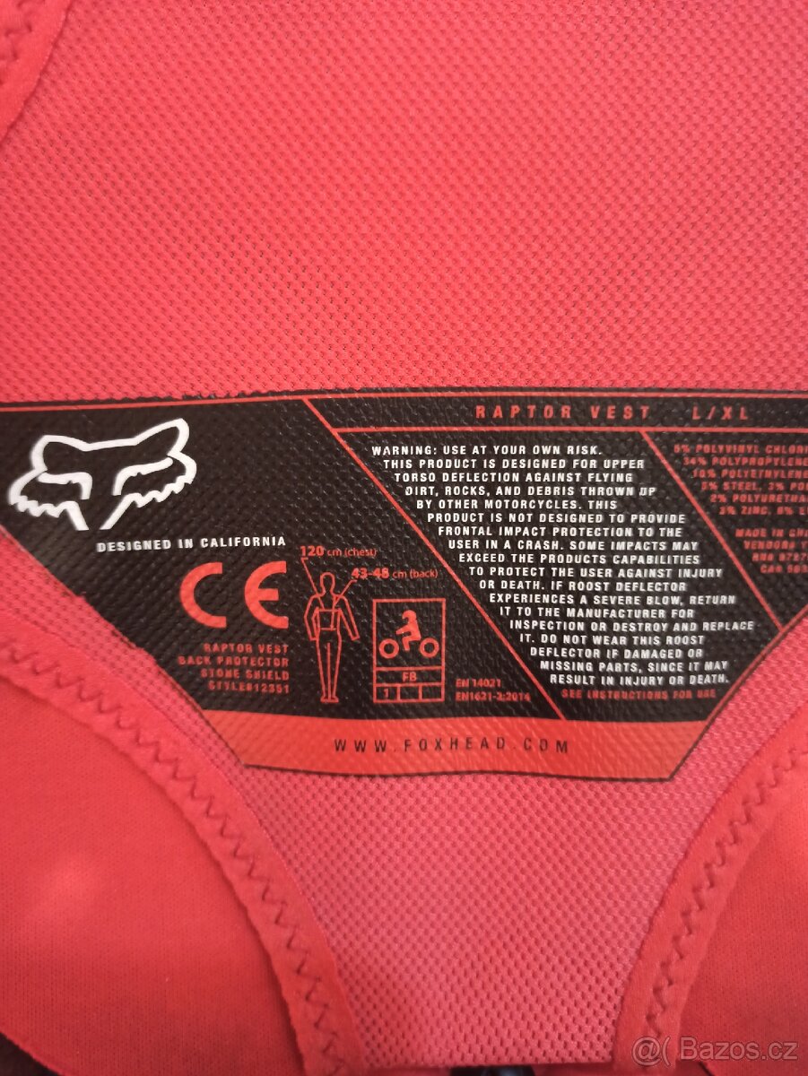 Prodám hrudní chránič Fox - 3