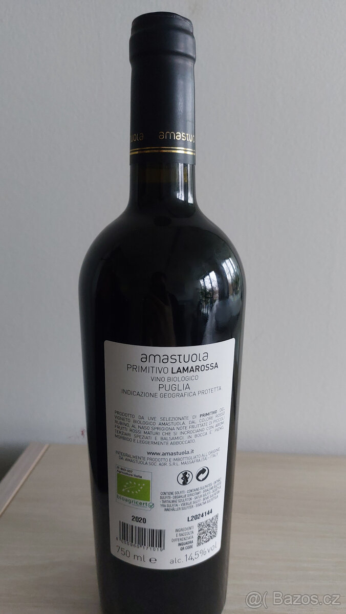 Červené víno Lamarossa primitivo 2020 - 3