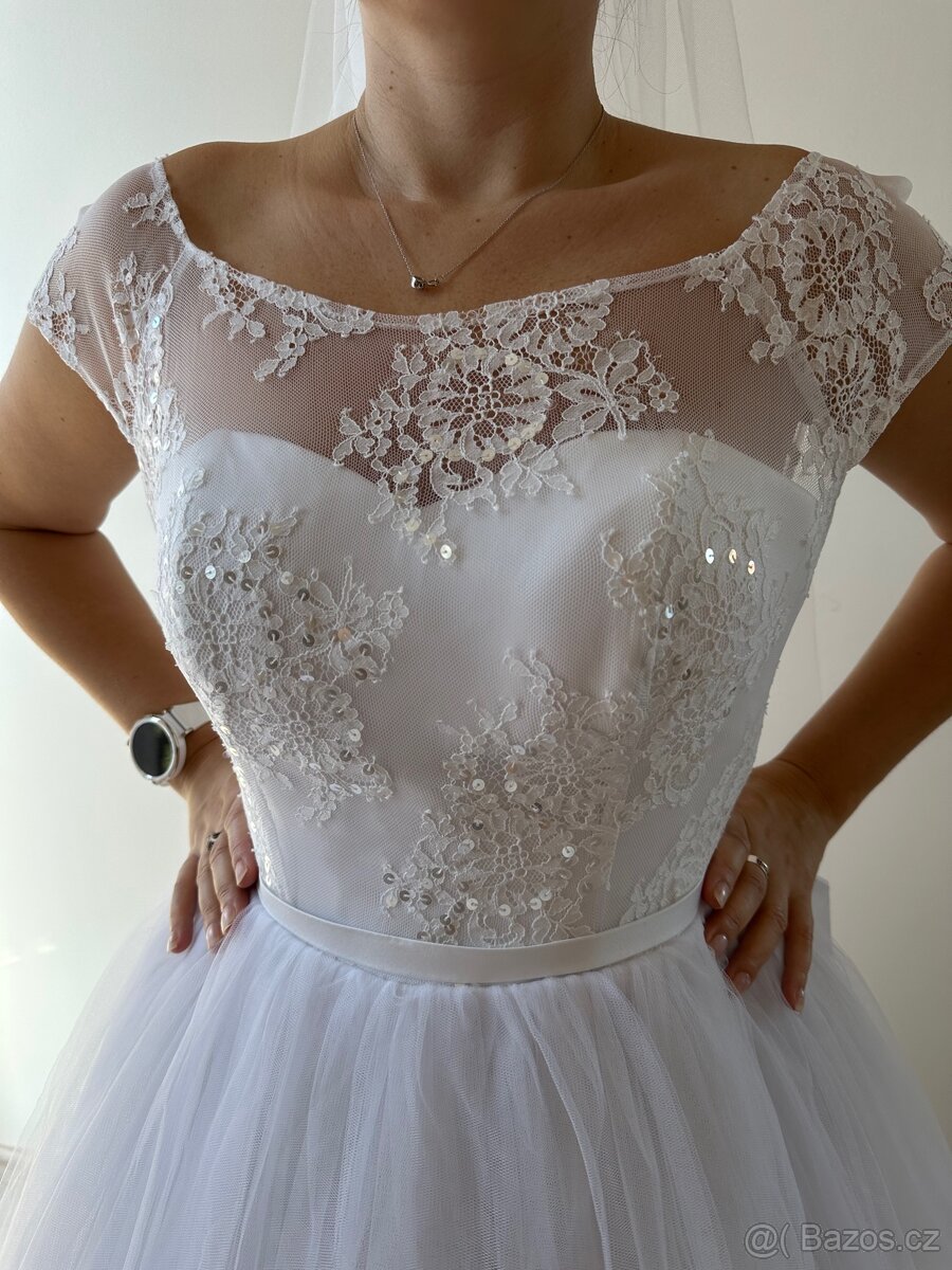 Svatební šaty vel L - 3