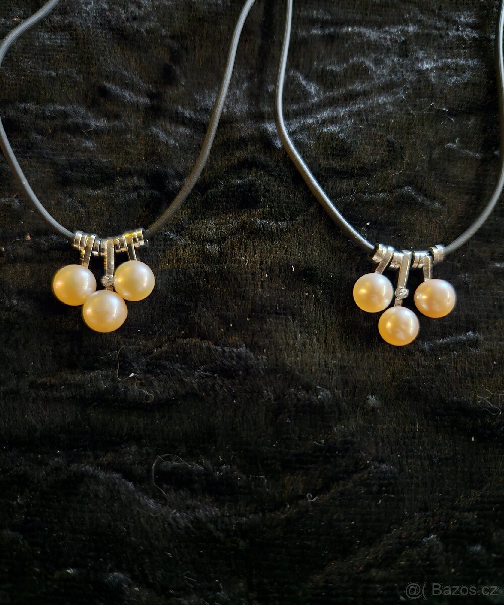 Náhrdelník s perlovým přívěskem - 3