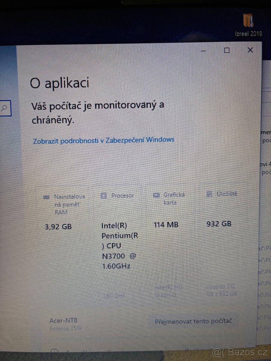 Notebook ACER 15,6" HDD 932 Gb, 4Gb ram - 3