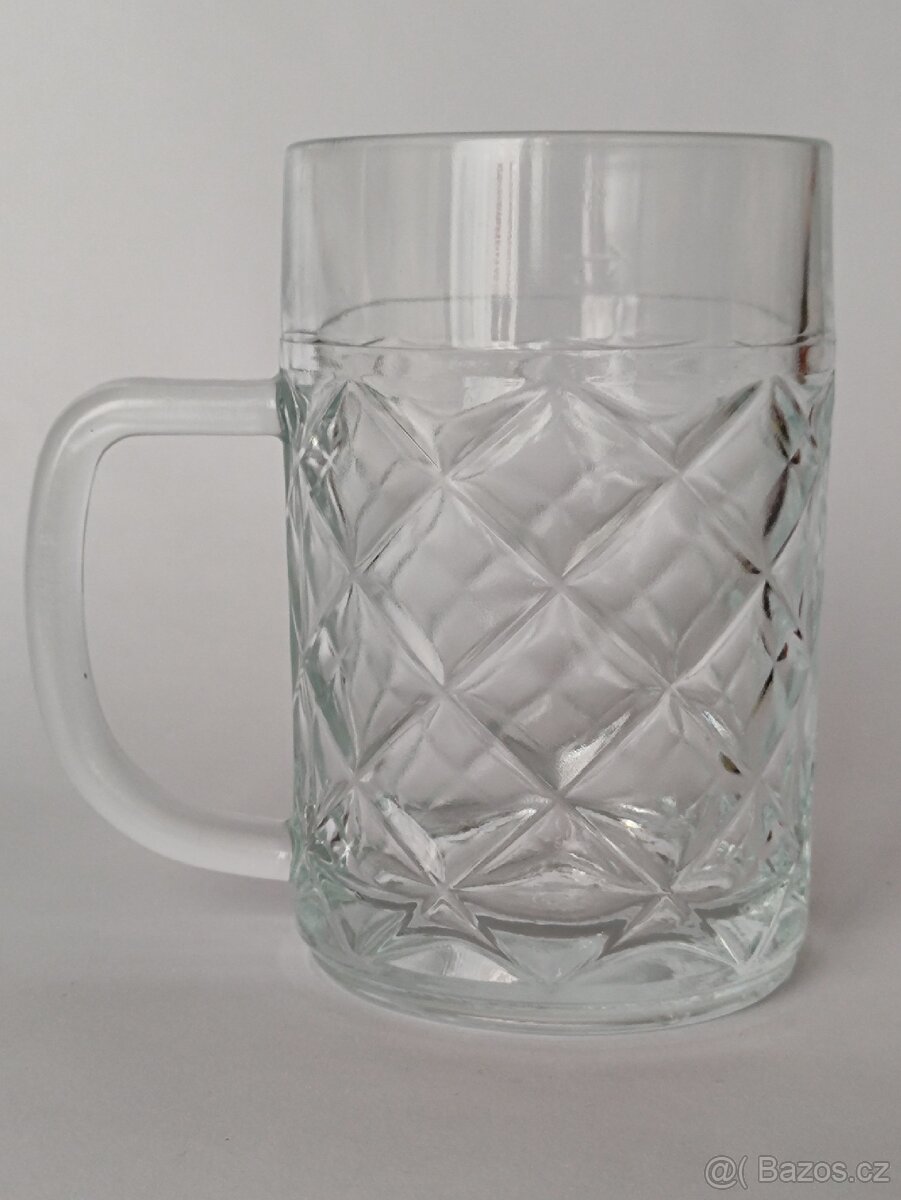 Retro půllitr, Jiří Brabec, stará pivní sklenice, pošta 75.- - 3