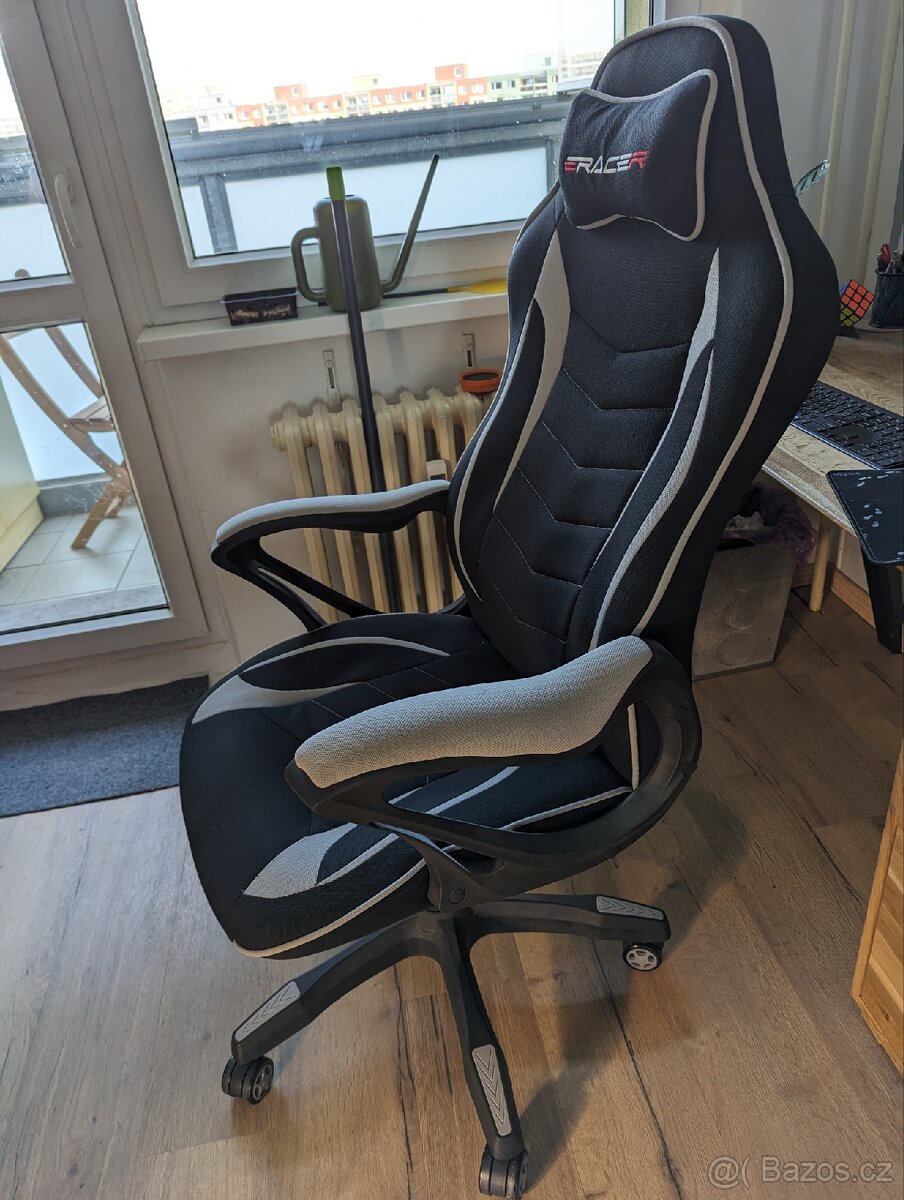 Herní židle E-racer KA-G408 šedá - 3