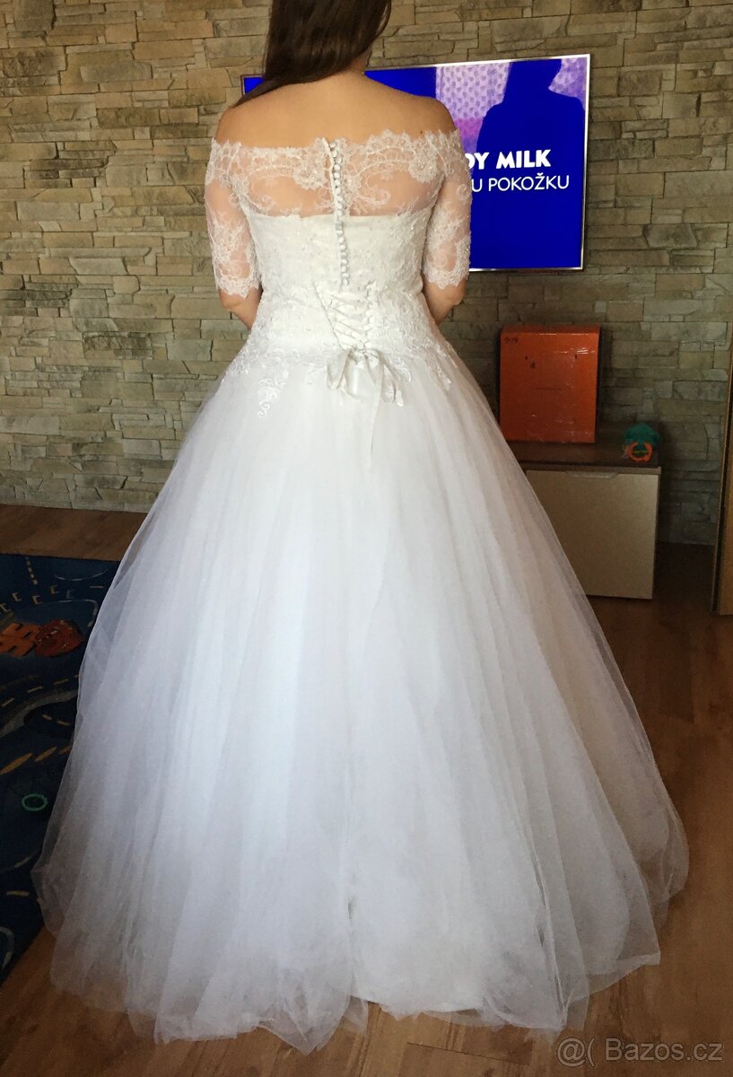 Svatební šaty vel. 38-40 - 3