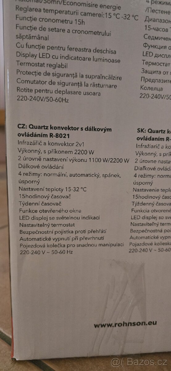 Konvektor Rohnson R-8021 - 3