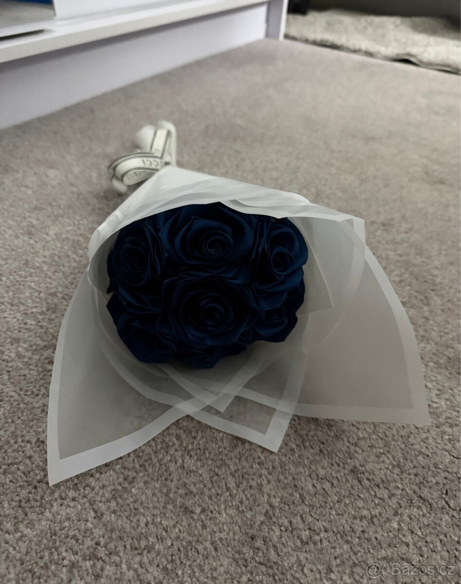 Ručně vyráběné růže 7ks cca 40cm - 3