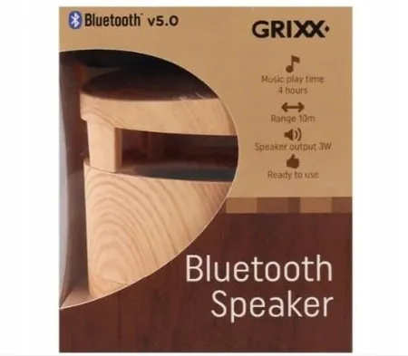 Bluetooth reproduktor v5.0 3W dřevo dekor nový - 3