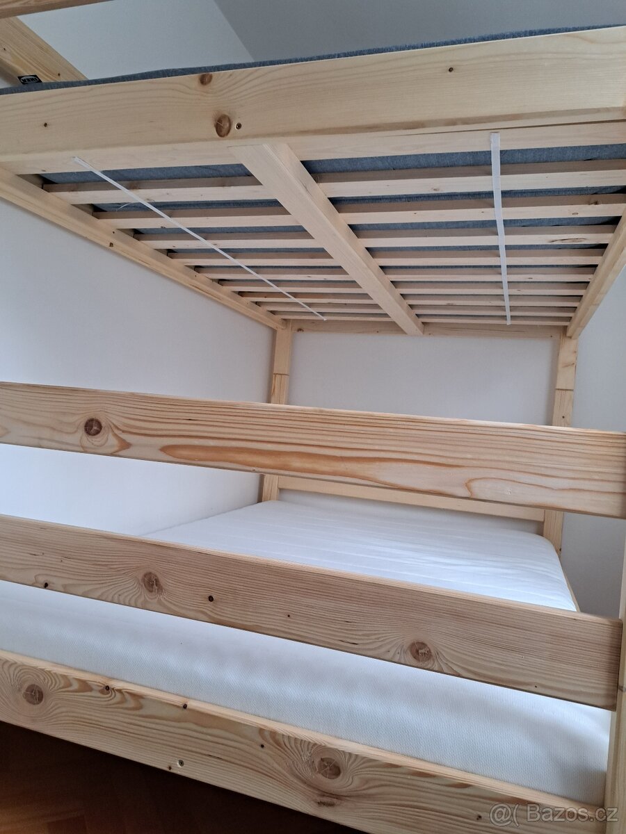 masivní palanda / patrová postel šíře 140cm - 3