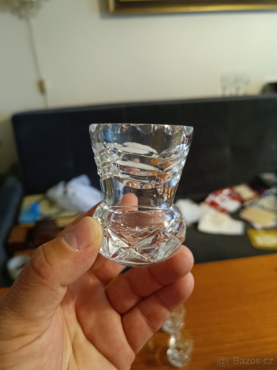 Sada 6 ks broušených skleniček - 3