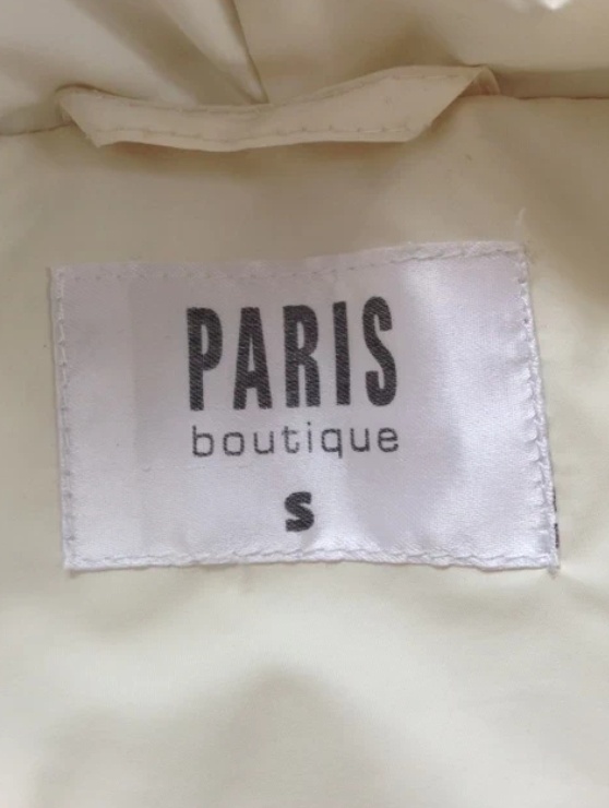 Dívčí bílá krémová zimní bunda s kožíškem vel. S - 3