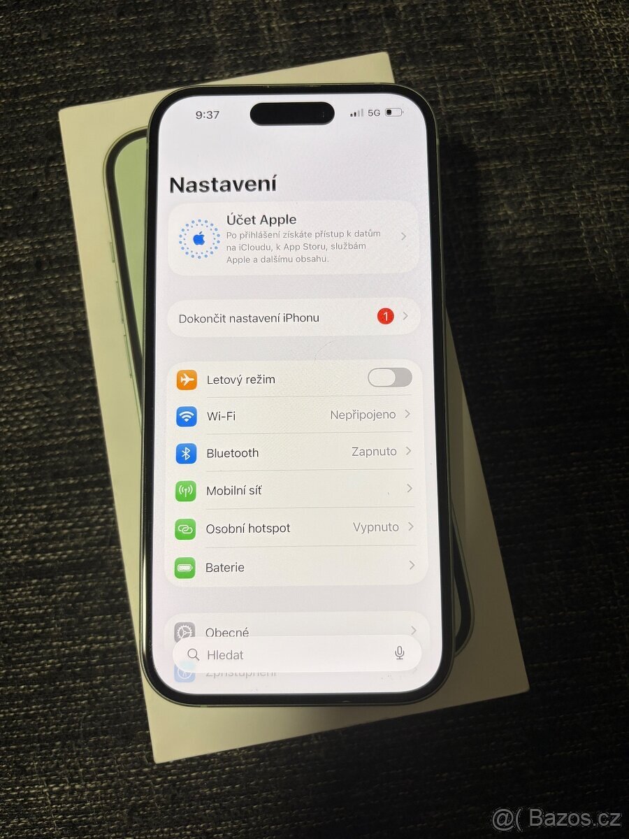 Apple iPhone 15 128gb Green kondice baterie 87% s kabelem po - 3