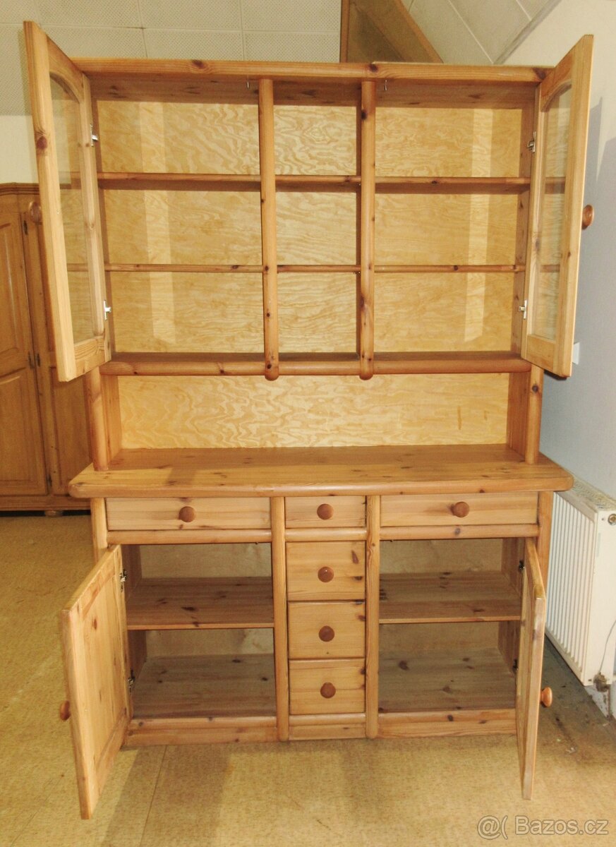 Příborník z borovice se šuplíky - celomasiv - Výborný stav - 3