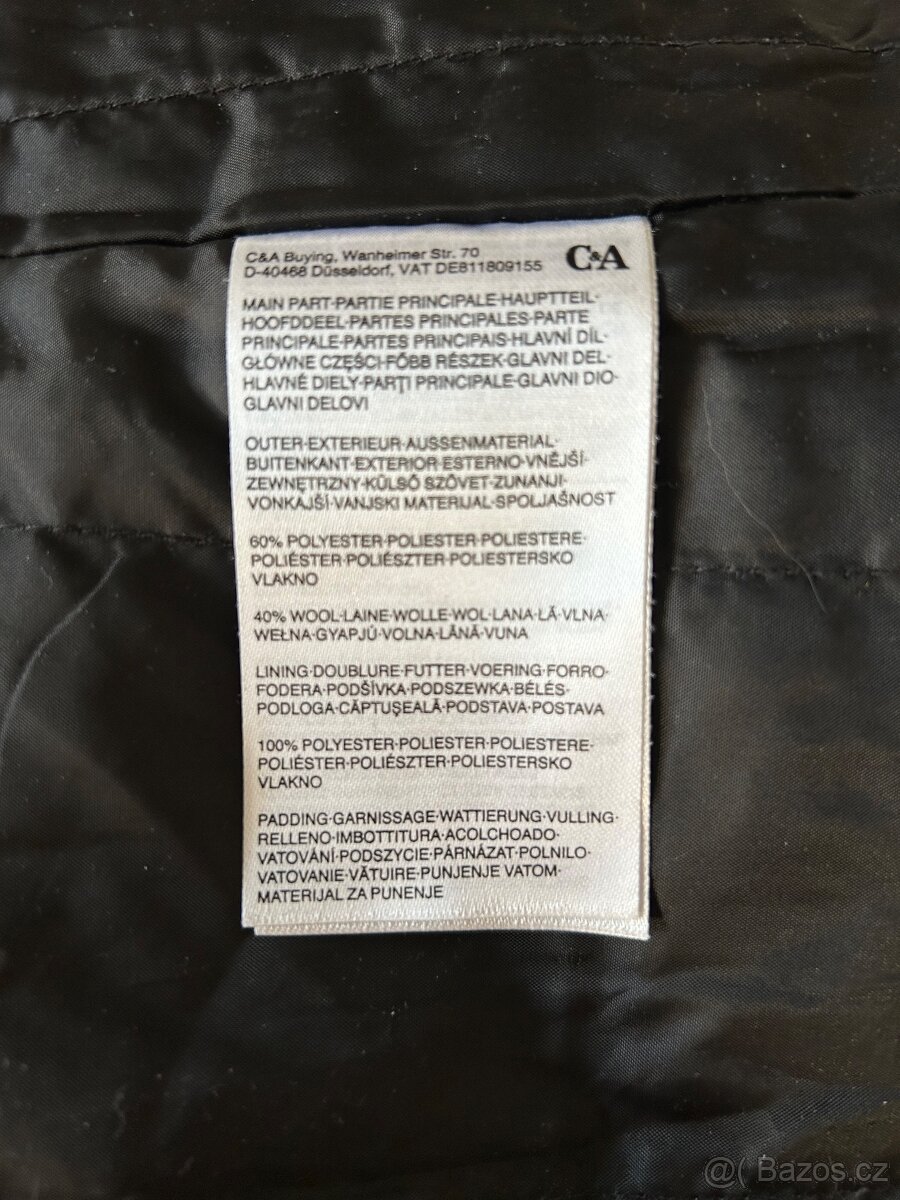 Dívčí vlněný kabátek s podšívkou, vel. 140 - 3