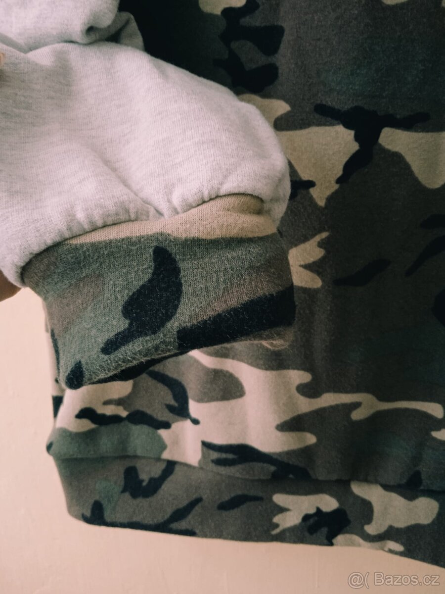 Zateplená dámská maskáčová mikina, velikost L - 3