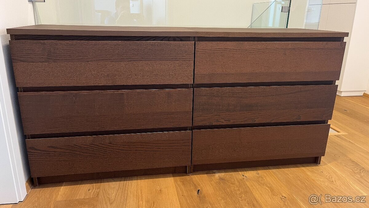 Prodáme psací stůl a dvě komody MALM IKEA - 3