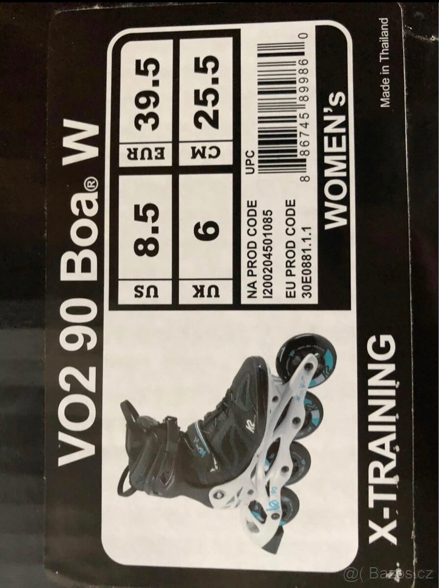 Dámské kolečkové brusle K2 VO2 90 BOA W, vel.39.5 - 3
