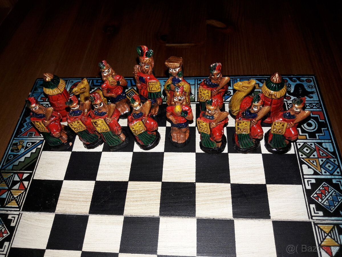 Ručně vyráběné šachy Indiani z Latinské Ameriky - 3