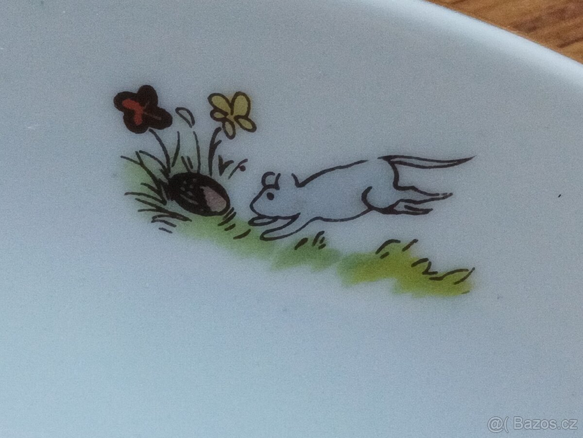 DĚTSKÝ PORCELÁNOVÝ TALÍŘ BOHEMIA NOVÁ ROLE - 3