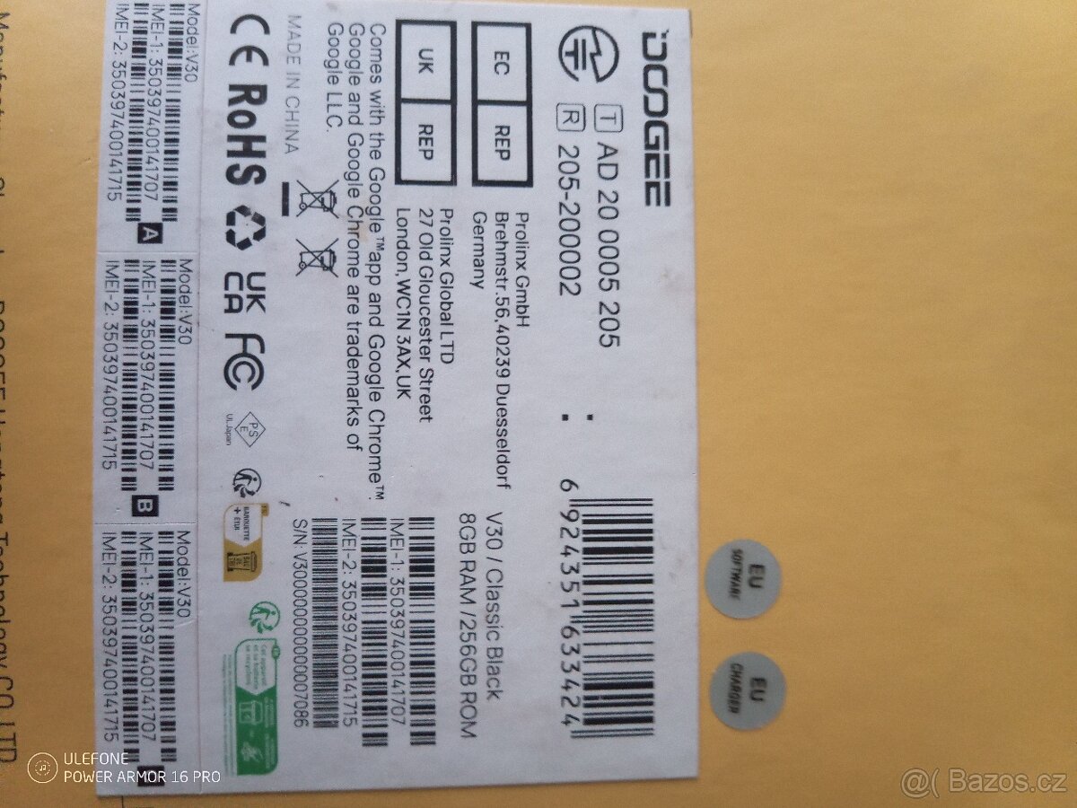 Prodám odolný telefon DOOGEE V30 BLACK - 3