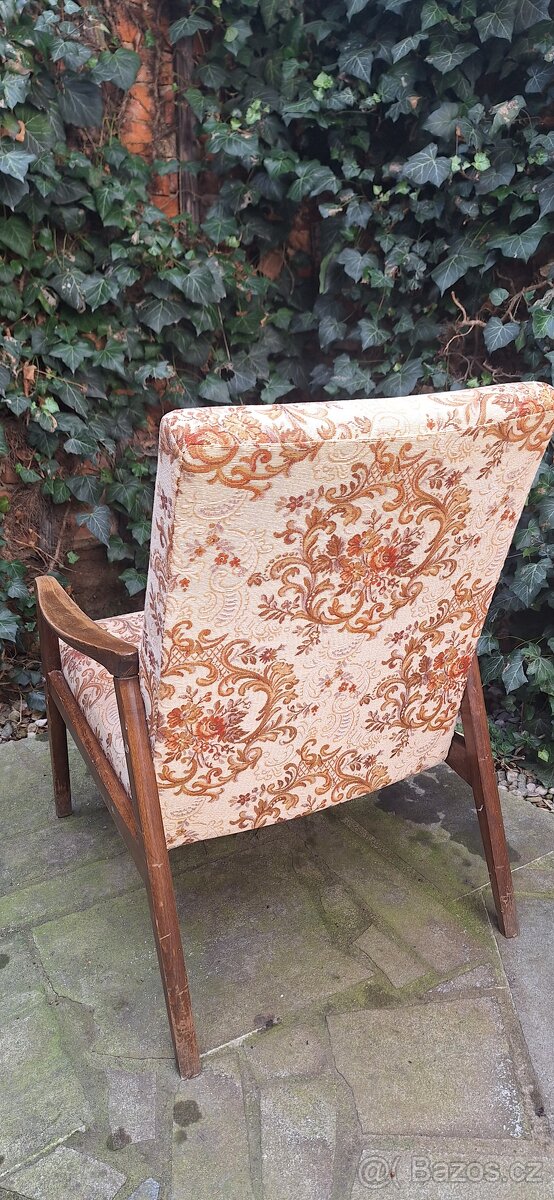 Retro čalounené křesla, styl 60.let - 3