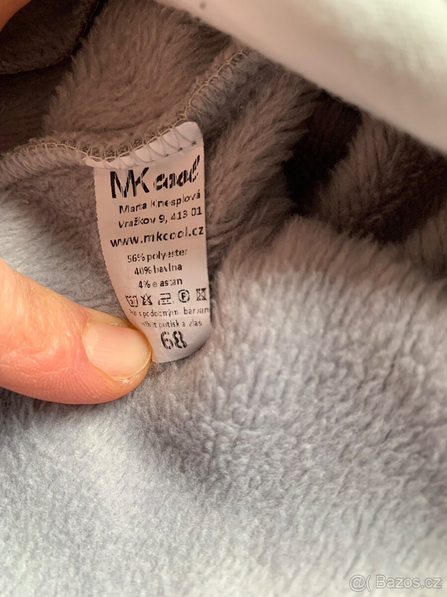 Rostoucí teplý overal/kombinéza Vel. 68 - 3