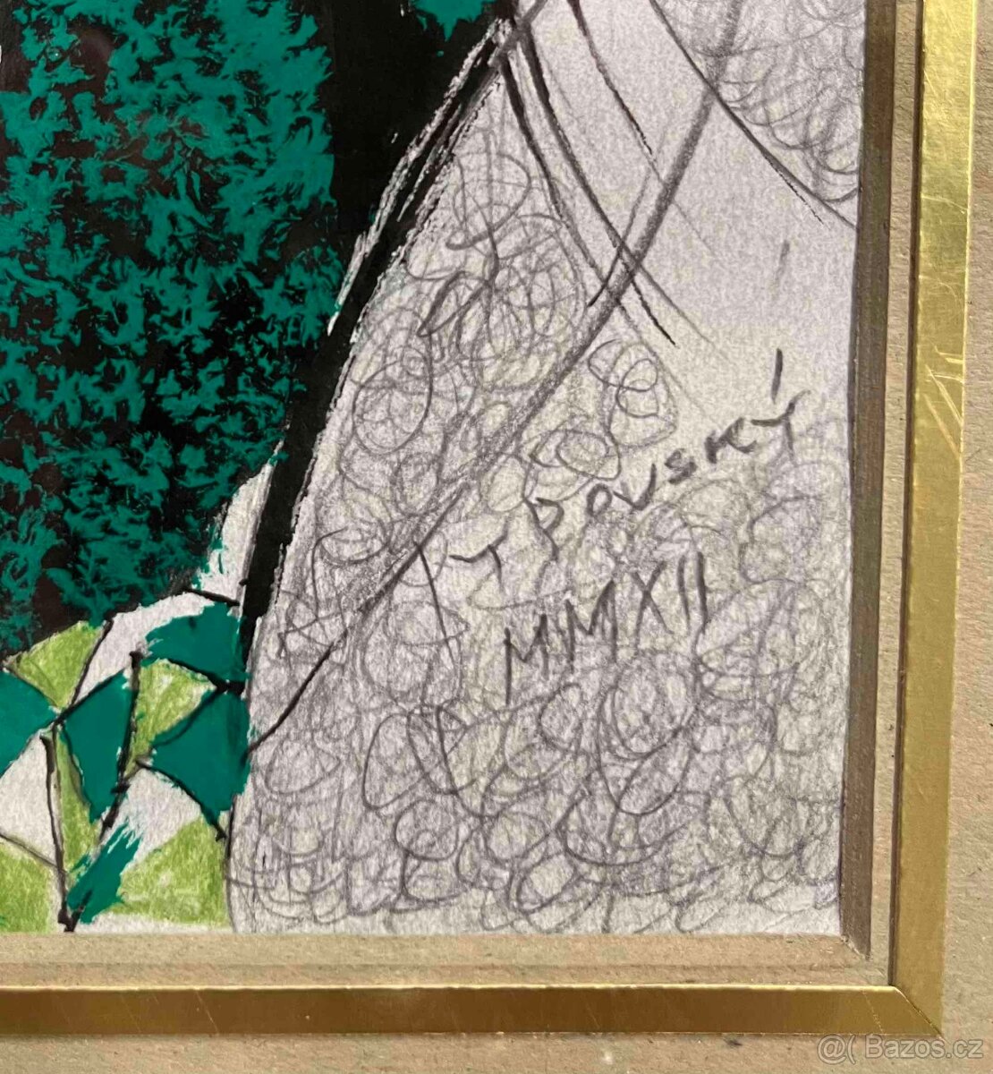 Obraz originál tempera autor Karel Typovský Olomouc - 3