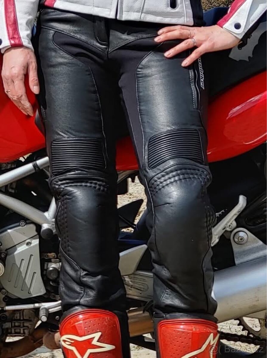 Damske kozene kalhoty na motorku vel 46 - 3