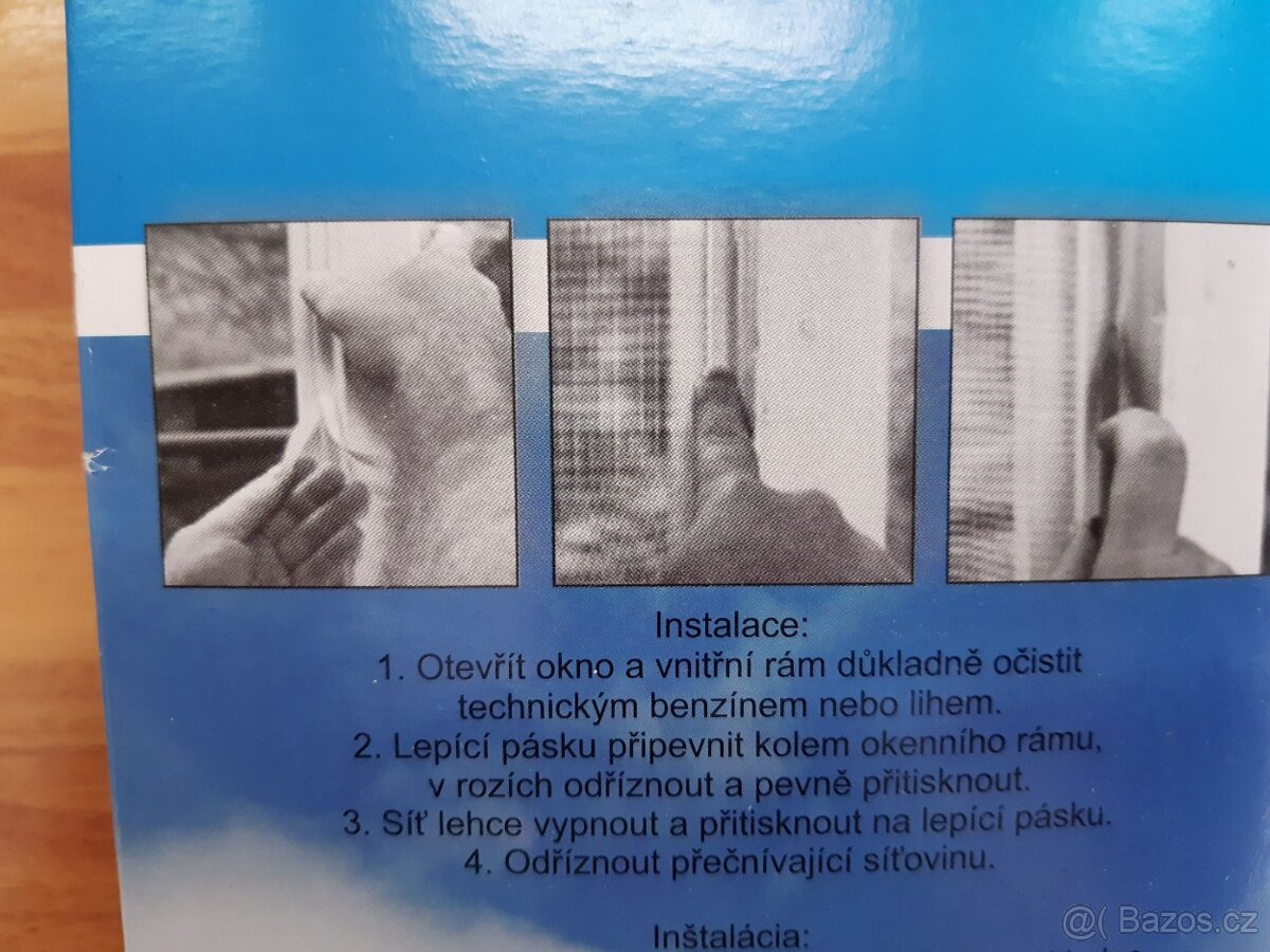 Sít do oken 150x90cm, bílá, nová - 3