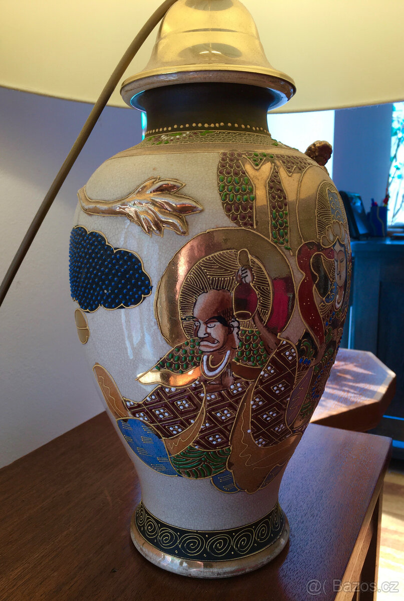Lampa s japonskou vázou Satsuma - 3