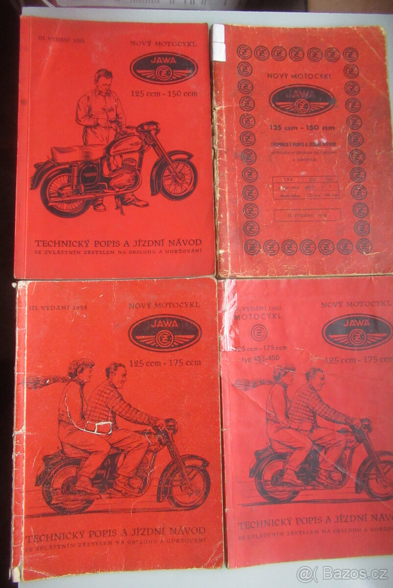 Manuály od motocyklů jawa čz junák pionýr jawa 50 manet 90 - 3