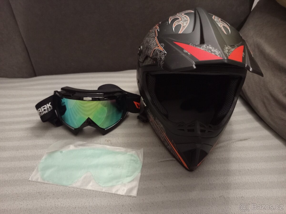 Nová Helma + brýle SET motocross - 3