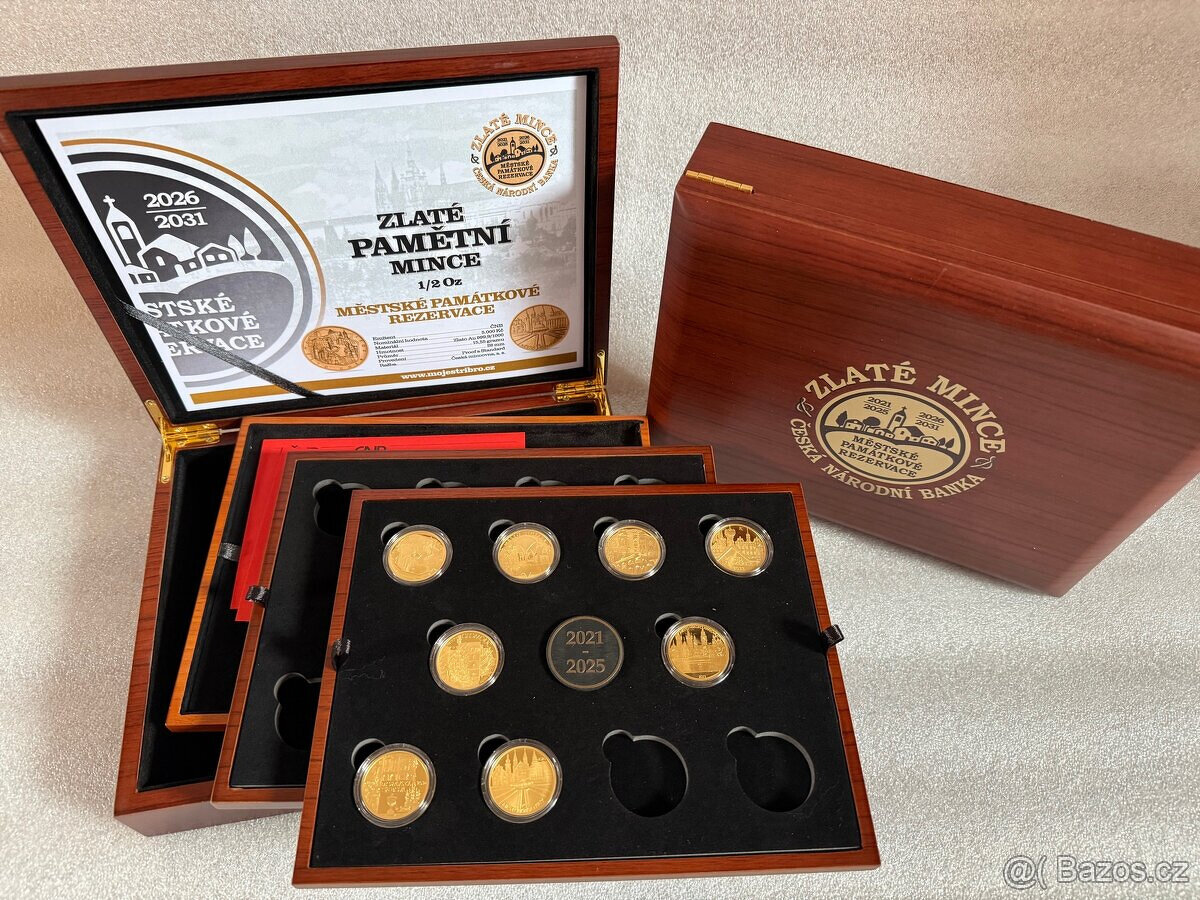 Malé plato pro 1/2oz zlaté mince ČNB 34mm v kapsli - 3