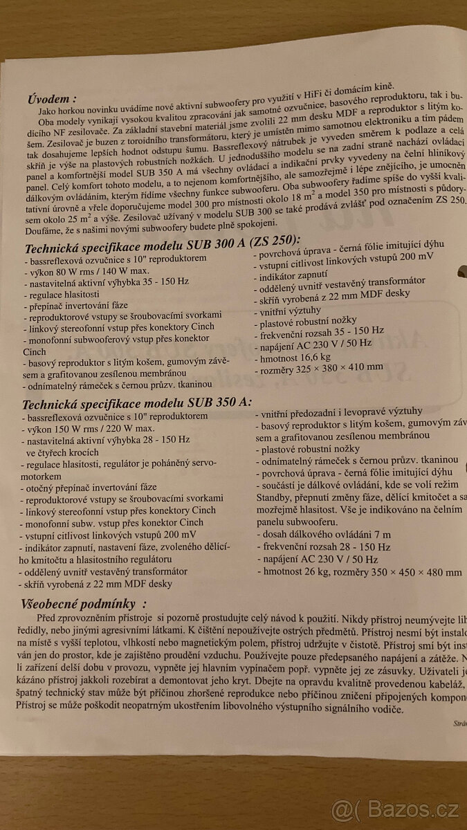 Aktívní subwoofer SUB 350A - 3