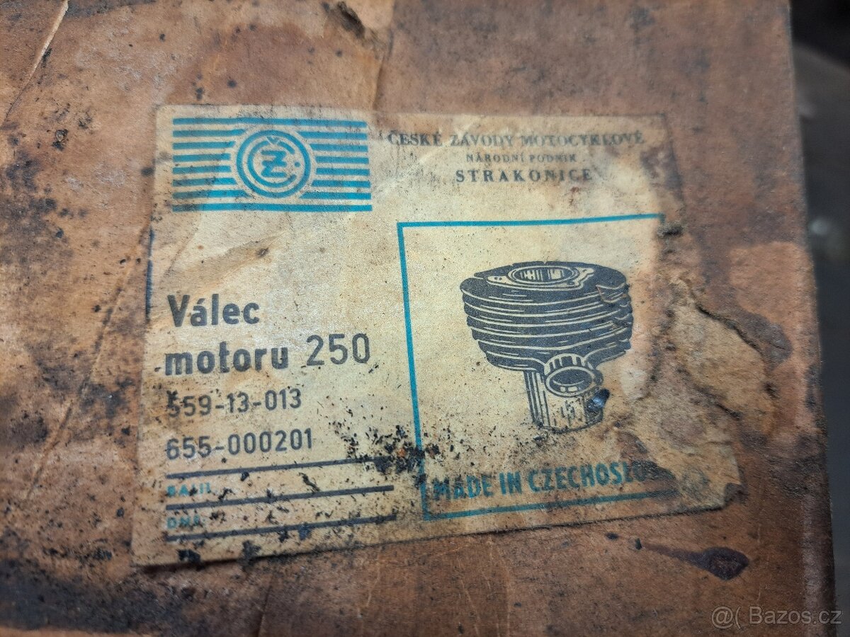 Originál válec+čep+kroužky Jawa 250 Panelka - 3