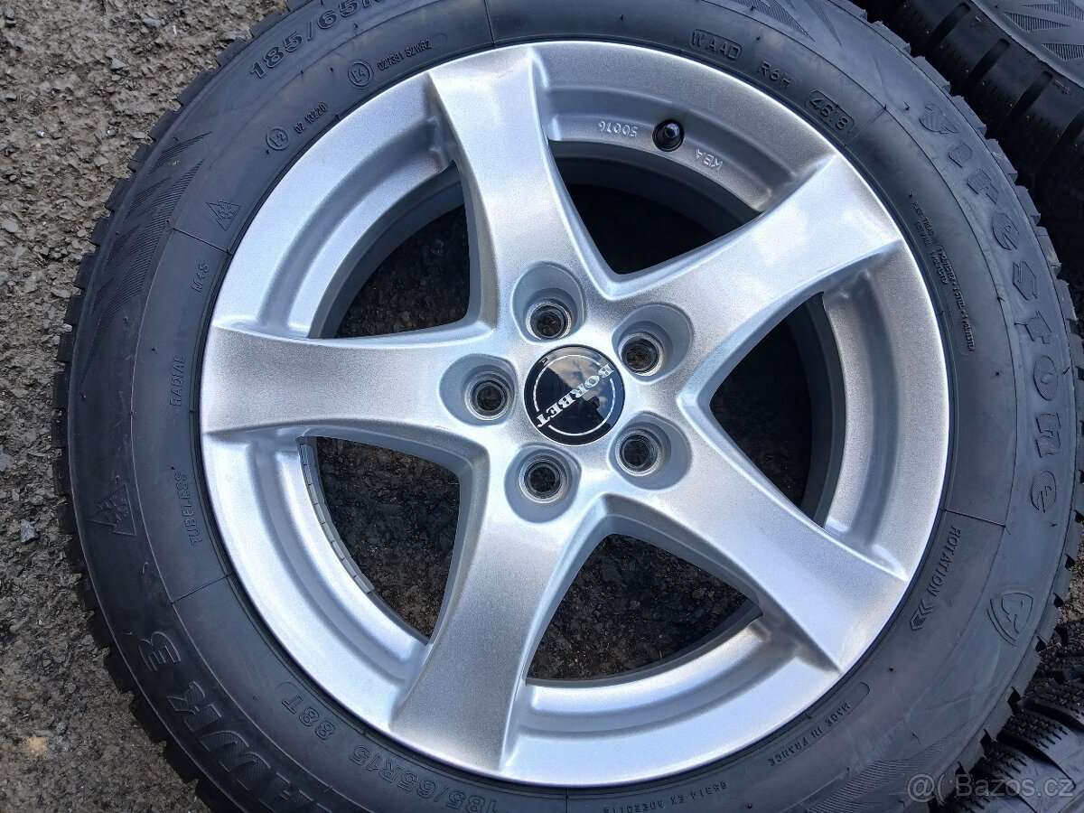 Prodám NOVOU sadu ALU kol Borbet 185/65R15 zimní - 3