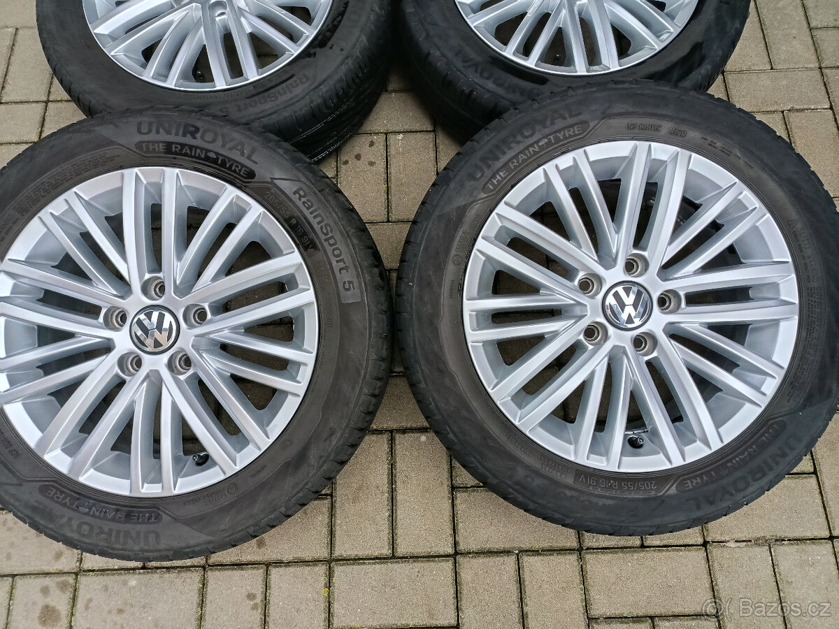 alu kola 5x112 r16 et50 VW a letní 205/55/16 - 3