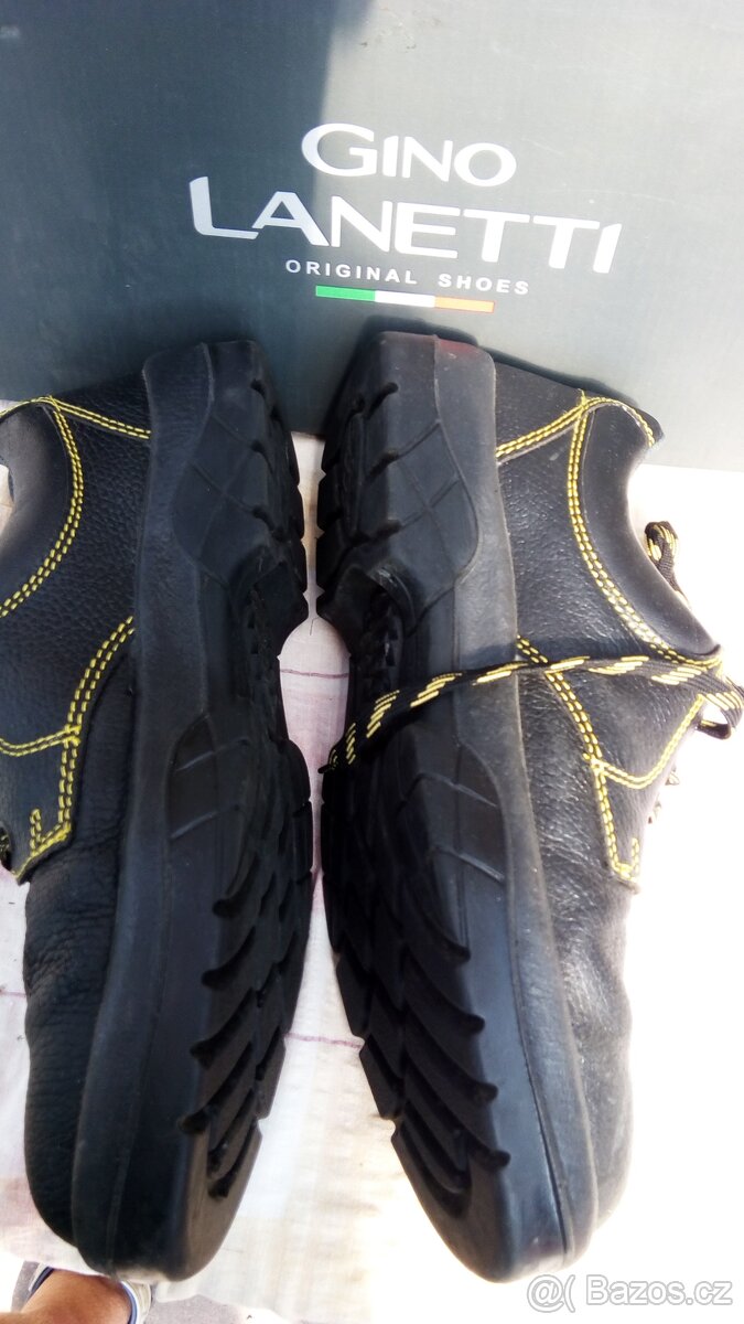 Pánské kožené (NOVÉ) boty Gino Lanetti, - 3