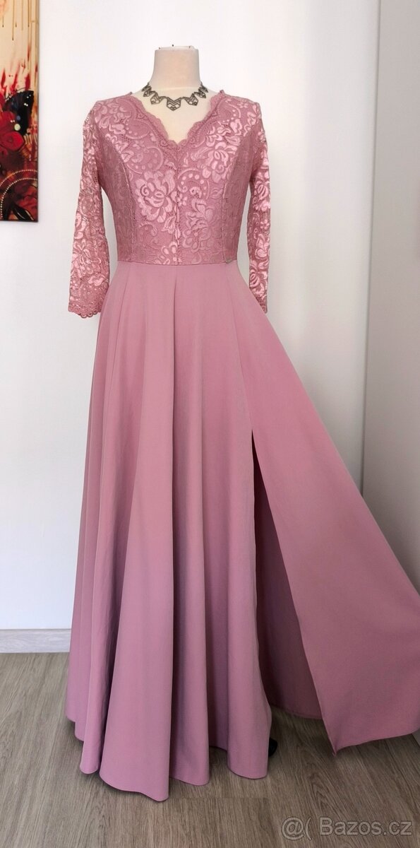 Starorůžové plesové šaty - 3