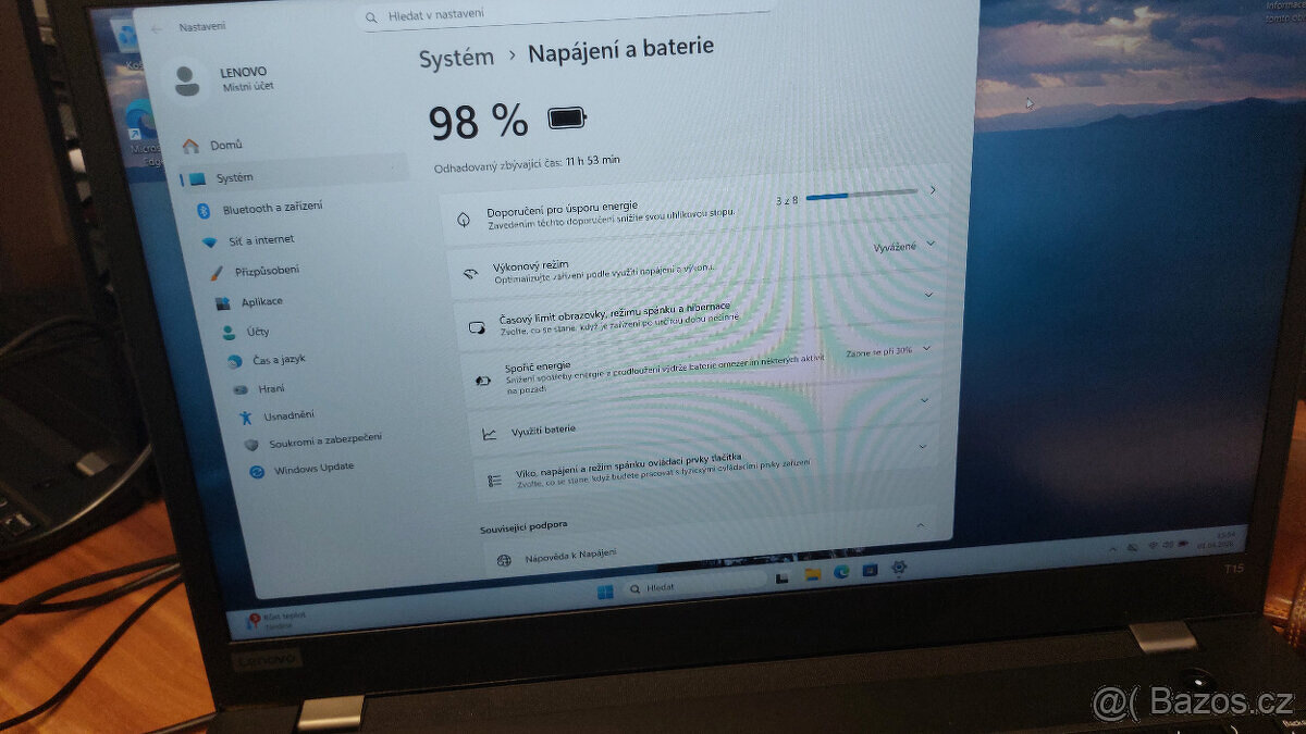 Lenovo T15 Gen1 - dotykový - 3