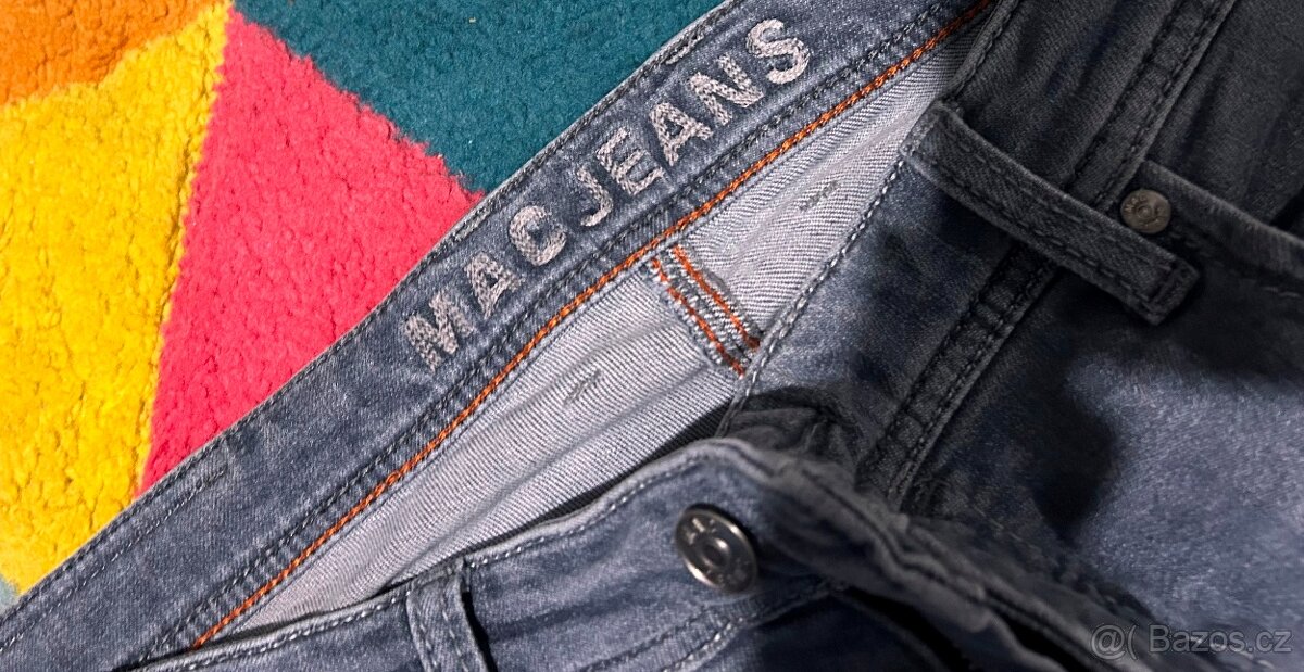 MAC DENIM STREČOVÉ SLIM PÁNSKÉ JEANS -RIFLE W36 XL 💪🏽 - 3