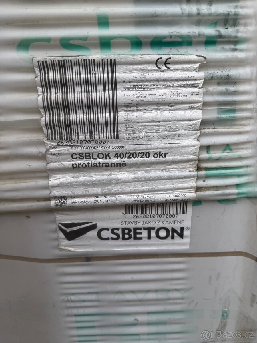 Tvárnice plotová barva Okrová protistraně štípaná - 3