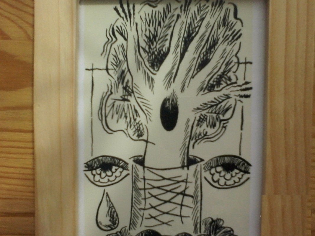 Olga Čechová - krásná grafika Strom plačících očí, originál - 3