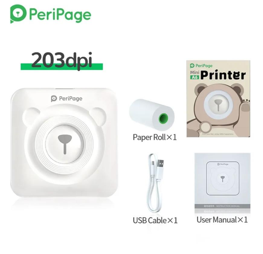 Mini tiskárna fotografií, textu - Bluetooth tiskárna - 3