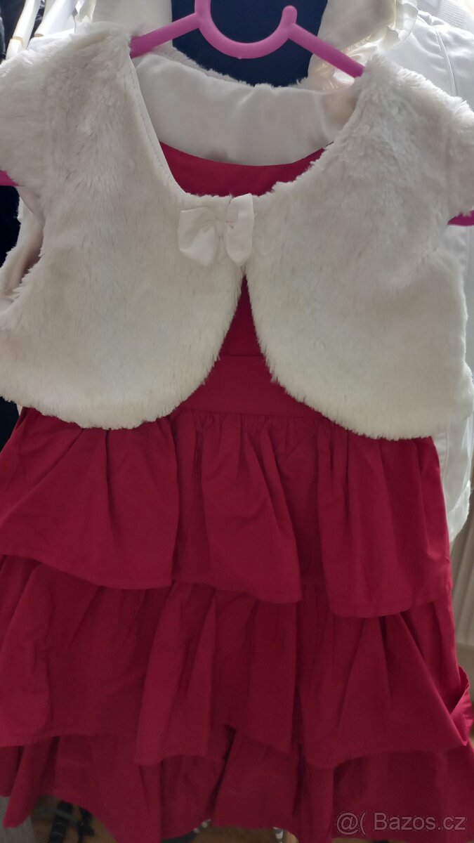 Krásné červené šatičky Next vel. 92 - 3